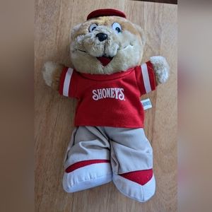 Shoney's Restaurant 2016 Shoney Bear Plush 11 1/2" Red White Logo